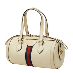 グッチ オフィディア ハンドバッグ ミニボストンバッグ 2WAY 602577 ベージュ PVC レザー レディース GUCCI 【中古】