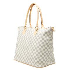 ルイ ヴィトン ダミエ アズール サレヤGM トートバッグ N51184 ホワイト PVC レザー レディース LOUIS VUITTON 【中古】