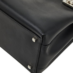 サルヴァトーレフェラガモ ガンチーニ ハンドバッグ AQ-21 0167 ブラック レザー レディース Salvatore Ferragamo 【中古】