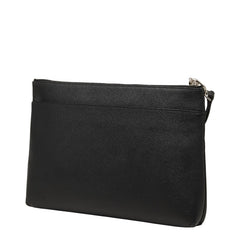 バレンシアガ ロゴ クラッチバッグ ブラック レザー メンズ BALENCIAGA 【中古】