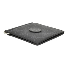 グッチ GGスプリーム 二つ折り マネークリップ 札入れ ブラック PVC メンズ GUCCI 【中古】