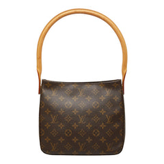 ルイ ヴィトン モノグラム ルーピングMM ワンショルダーバッグ ハンドバッグ M51146 ブラウン PVC レザー レディース LOUIS VUITTON 【中古】
