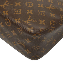 ルイ ヴィトン モノグラム ルーピングMM ワンショルダーバッグ ハンドバッグ M51146 ブラウン PVC レザー レディース LOUIS VUITTON 【中古】