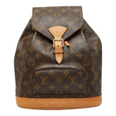 ルイ ヴィトン モノグラム モンスリMM リュック バックパック M51136 ブラウン PVC レザー レディース LOUIS VUITTON 【中古】