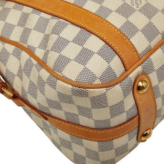 ルイ ヴィトン ダミエ アズール ストレーザPM トートバッグ ショルダーバッグ N42220 ホワイト PVC レザー レディース LOUIS VUITTON 【中古】