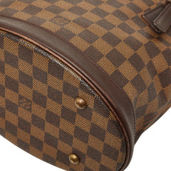 ルイ ヴィトン ダミエ マレ トートバッグ ショルダーバッグ バケツバッグ N42240 ブラウン PVC レザー レディース LOUIS VUITTON 【中古】