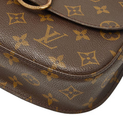 ルイ ヴィトン モノグラム サンクルーMM 斜め掛け ショルダーバッグ M51243 ブラウン PVC レザー レディース LOUIS VUITTON 【中古】