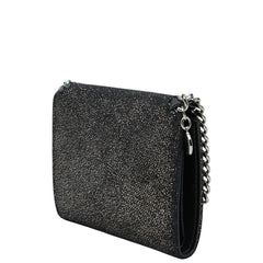 ステラマッカートニー ファラベラ 三つ折り財布 ブラック ポリエステル シャギーディア レディース Stella McCartney 【中古】