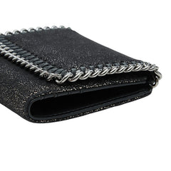 ステラマッカートニー ファラベラ 三つ折り財布 ブラック ポリエステル シャギーディア レディース Stella McCartney 【中古】