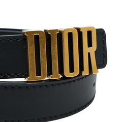 ディオール D-Fence ディフェンス ロゴバックル ベルト サイズ75 ブラック カーフ レディース Dior 【中古】