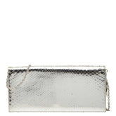ディオール クラッチバッグ チェーンショルダーバッグ 2WAY シルバー パイソン レディース Dior 【中古】