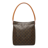 ルイ ヴィトン モノグラム ルーピングGM ワンショルダーバッグ ハンドバッグ M51145 ブラウン PVC レザー レディース LOUIS VUITTON 【中古】
