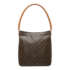 ルイ ヴィトン モノグラム ルーピングGM ワンショルダーバッグ ハンドバッグ M51145 ブラウン PVC レザー レディース LOUIS VUITTON 【中古】