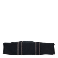 エルメス フールトゥ トートMM ハンドバッグ トートバッグ ブラック グレー キャンバス レディース HERMES 【中古】