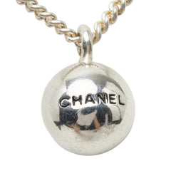 シャネル ロゴ ボール ネックレス シルバー メタル レディース CHANEL 【中古】
