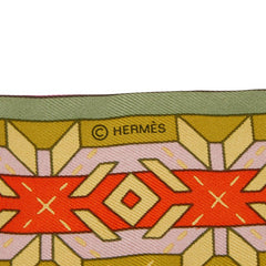 エルメス ツイリー Belles du Mexique 美しいメキシコ スカーフ ピンク マルチカラー シルク レディース HERMES 【中古】