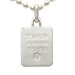 ティファニー 1837 メイカーズ スクエア ネックレス SV925 シルバー レディース TIFFANY&Co. 【中古】