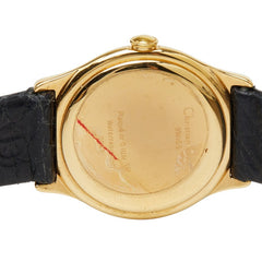 ディオール 腕時計 3048 クオーツ ホワイト文字盤 メッキ レザー レディース Dior 【中古】