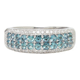 K18WG ホワイトゴールド アレキサンドライト0.97ct ダイヤ0.31ct リング 指輪 レディース 14.5号 【中古】