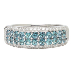 K18WG ホワイトゴールド アレキサンドライト0.97ct ダイヤ0.31ct リング 指輪 レディース 14.5号 【中古】
