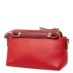 フェンディ バイザウェイ ミニ ハンドバッグ ショルダーバッグ 2WAY 8BL135 レッド ピンク レザー レディース FENDI 【中古】