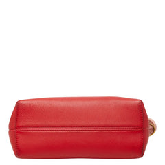 フェンディ バイザウェイ ミニ ハンドバッグ ショルダーバッグ 2WAY 8BL135 レッド ピンク レザー レディース FENDI 【中古】