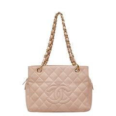 シャネル マトラッセ ココマーク チェーン ショルダーバッグ ピンク キャビアスキン レディース CHANEL 【中古】