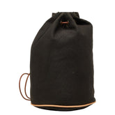 エルメス ポロション ミミルPM ショルダーバッグ ブラック ブラウン キャンバス レザー レディース HERMES 【中古】