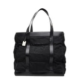 グッチ ハンドバッグ トートバッグ 002 3754 0404 ブラック ナイロン キャンバス レザー メンズ GUCCI 【中古】