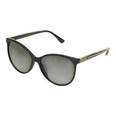 グッチ アジアンフィット インターロッキングG サングラス GG0377SK ブラック プラスチック レディース GUCCI 【中古】