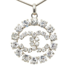シャネル ココマーク ペンダント ネックレス 00A シルバー メタル ラインストーン レディース CHANEL 【中古】