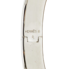 エルメス クリックH PM バングル シルバー オレンジ メタル エナメル レディース HERMES 【中古】