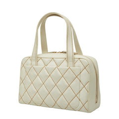 シャネル ワイルドステッチ ココマーク ハンドバッグ ホワイト レザー レディース CHANEL 【中古】