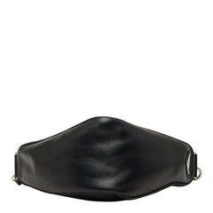 プラダ 三角ロゴプレート 斜め掛け ショルダーバッグ ブラック レザー レディース PRADA 【中古】