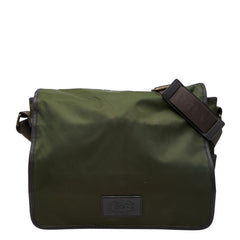バーバリー ノバチェック 斜め掛け ショルダーバッグ カーキ ブラウン ナイロン レザー レディース BURBERRY 【中古】