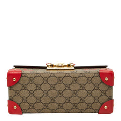 グッチ GGスモール バンブー ハンドバッグ チェーン ショルダーバッグ 2WAY 603221 ベージュ レッド PVC レザー レディース GUCCI 【中古】