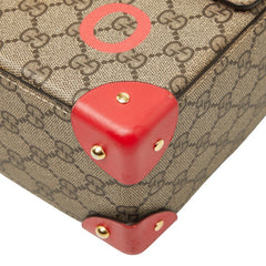グッチ GGスモール バンブー ハンドバッグ チェーン ショルダーバッグ 2WAY 603221 ベージュ レッド PVC レザー レディース GUCCI 【中古】