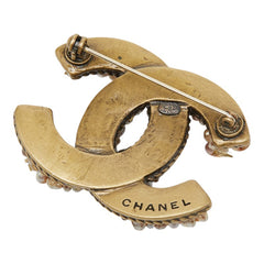 シャネル ココマーク ブローチ 00A刻印 ゴールド フェイクパール メッキ レディース CHANEL 【中古】
