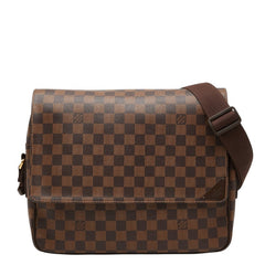 ルイ ヴィトン ダミエ シェルトンMM 斜め掛け ショルダーバッグ N41149 ブラウン PVC レザー レディース LOUIS VUITTON 【中古】