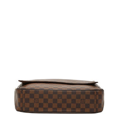 ルイ ヴィトン ダミエ シェルトンMM 斜め掛け ショルダーバッグ N41149 ブラウン PVC レザー レディース LOUIS VUITTON 【中古】