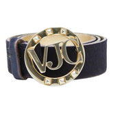 ヴェルサーチェ ベルト サイズ:80 パープル ハラコ レディース VERSACE 【中古】