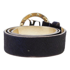 ヴェルサーチェ ベルト サイズ:80 パープル ハラコ レディース VERSACE 【中古】