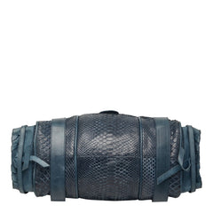 クロエ シルベラード パイソン ハンドバッグ 5ASA51 ブルー レザー レディース Chloe 【中古】