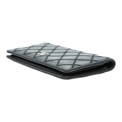 シャネル ココマーク ワイルドステッチ 長財布 ブラック レザー レディース CHANEL 【中古】