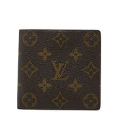 ルイ ヴィトン モノグラム ポルトビエ カルトクレディ モネ 二つ折り財布 M61665 ブラウン PVC レディース LOUIS VUITTON 【中古】
