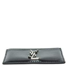 サンローラン 型押し カードケース パスケース 370778 ブラック パテントレザー レディース SAINT LAURENT 【中古】