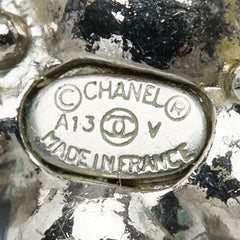 シャネル スタッドピアス A13V シルバー メタル ビジュー レディース CHANEL 【中古】