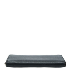 ロエベ アナグラム ラウンドジップ ウォレット 長財布 ブラック レザー レディース LOEWE 【中古】