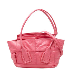 ボッテガヴェネタ マキシイントレチャート アルコ ハンドバッグ ショルダーバッグ 2WAY ピンク レザー レディース BOTTEGAVENETA 【中古】