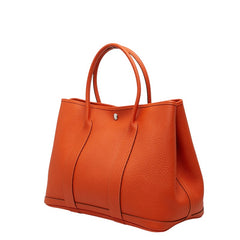 エルメス ガーデンパーティーPM トートバッグ ハンドバッグ カプシーヌ オレンジ カントリー レディース HERMES 【中古】